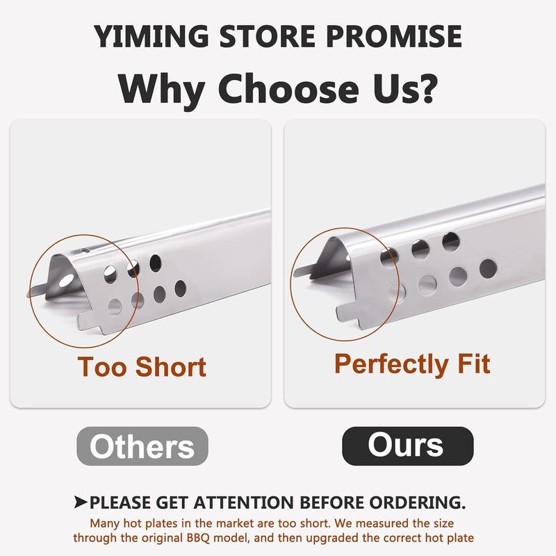 Yiming Grill Replacement Parts for Charbroil 463673519, 463673017, 463347017, G470-0004-W1, G470-5200-W1, 2-Burner Cabinet Liquid Propane, Heat Plates, Burners, Carryover Tubes Replacement. - Image 4